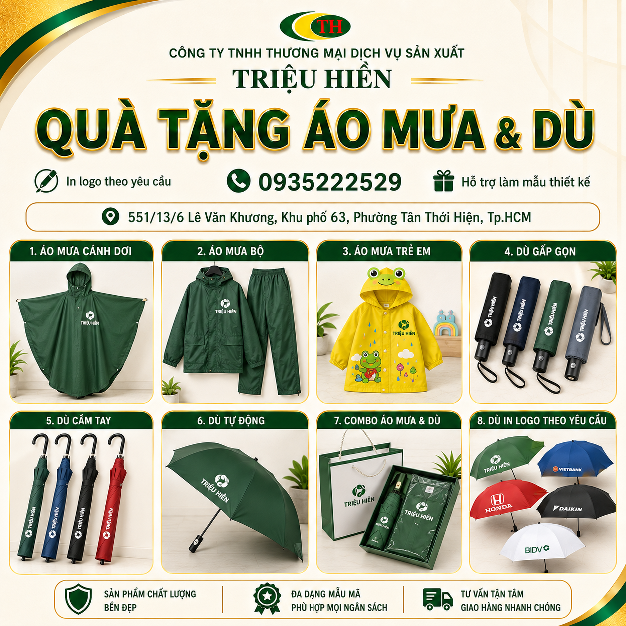 QUÀ TẶNG ÁO MƯA & DÙ