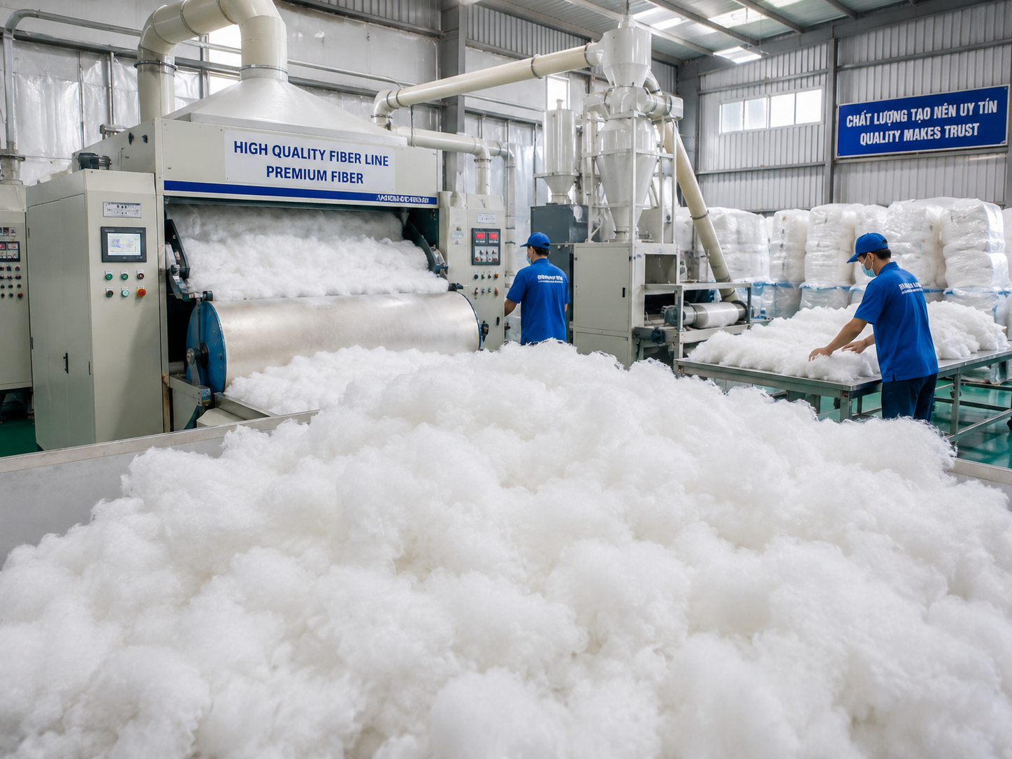 Gòn Xơ Nhồi Bông Cao Cấp – Trắng Sạch, Mềm Mại, Tơi Xốp
