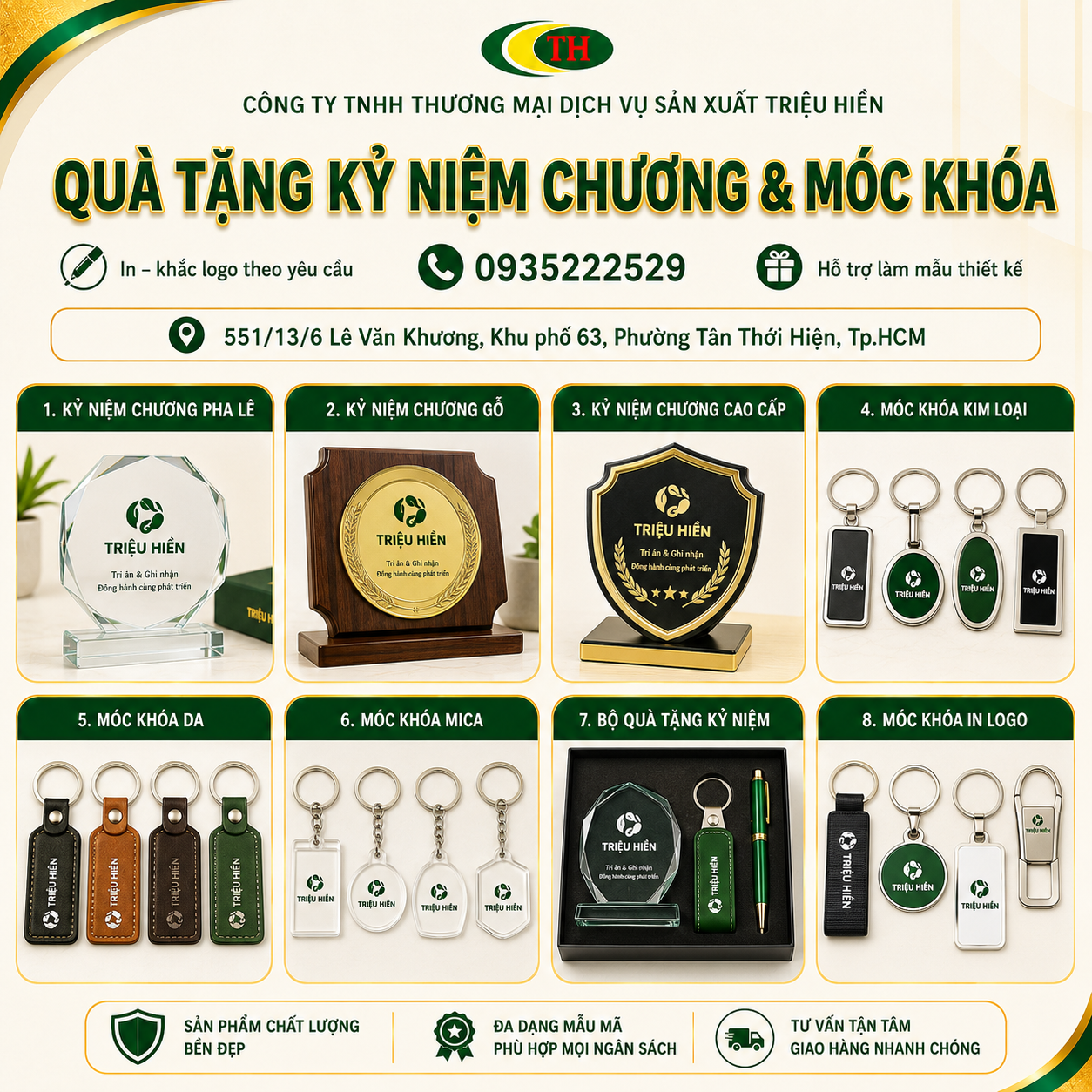 QUÀ TẶNG KỶ NIỆM CHƯƠNG-MÓC KHÓA
